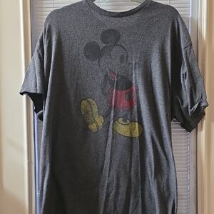 Disney Gray Mickey Mouse Short Sleeve Tee